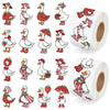 5wsech Summer Strawberry Goose Roll Stickers - 1000Pcs Pink Red Bow Strawberry Silly Goose Decals, Funny Summer Holiday Decorative Stickers Gift