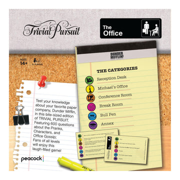 Trivial Pursuit: The Office, Quick Play Edition Trivia Game, Test Your Knowledge of the Dunder Mifflin Team with 600 Questions in 6 Categories
