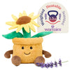 warmies Microwavable & Weighted Stuffed Animals, Yellow Flower Pot - Heated Stuffed Animal Plushie for Warmth & Comfort - Cute Soft Plush Toys