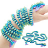 Maxdecoer 63" Matte Rainbow Articulated Dragon Toy, Extra Long Flexible 3D Printed Fidget Dragon Figure, Fantasy Toy Gift
