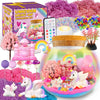7july Unicorn Terrarium Crafts Kit for Kids-LED Night Light Up & Remote Unicorn Birthday Gifts Toys for Girls Ages5 6 7 8 9 10 Year Old-Christmas