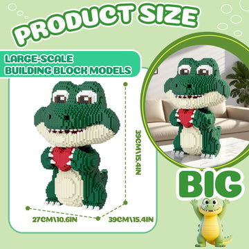 APENGBAOL Animal Love Crocodile Micro Mini Building Blocks Set?9874PCS 39cm High Series? Gift for Adults