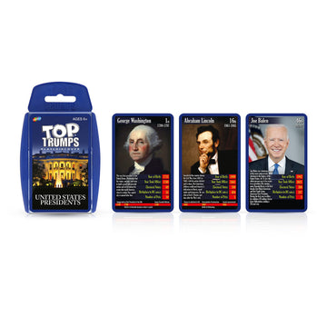 Top Trumps Card Game US Presidents - Family Games for Kids and Adults - Learning Games - Kids Card Games for 2 Players and More - Kid War Games - Card