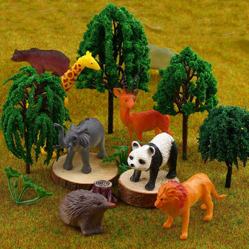 Animal Toy, 64 Pack Mini Wild Jungle Realistic Plastic Animals Figure Toys Set, for Kids Boy Girl Party Favors Pinata Goodie Bag Stuffers Easter Egg