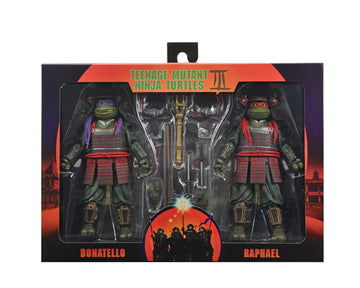 NECA Teenage Mutant Nin ja Turtles 3 (Movie) - Turtles in Time - 7" Scale Action Figures - Donatello & Raphael 2 Pack