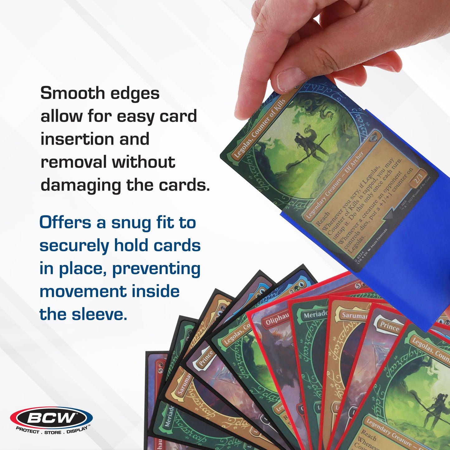 BCW Basics Card Sleeves | 500 Count Box | Acid-Free, Archival Safe | Durable, Cost-Effective Protector for Standard 2.5" x 3.5" Trading and Game Cards
