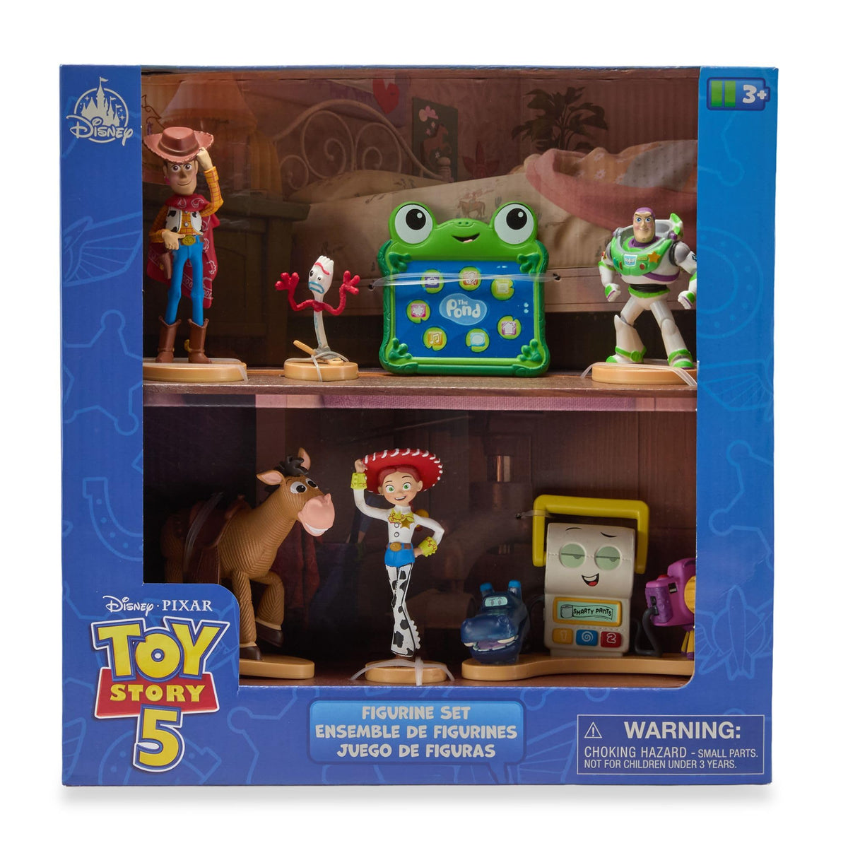 Disney Store Official Toy Story 5 Figure Set -7 Fully Sculpted Disney Figures Including Woody, Buzz, Forky, Lilypad, Bullseye, Jessie & Tech Trio in