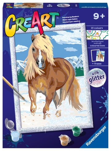 Ravensburger CreArt The Royal Horse Paint by Numbers Kit - Ideal for Kids & Beginners | Complete Set | DIY Home Art Project | Great Gift for Ages 9