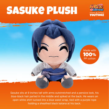 Youtooz Sasuke 9" Plush, Collectible Sasuke Uchiha Plushie from Naruto Naruto Plush Collection
