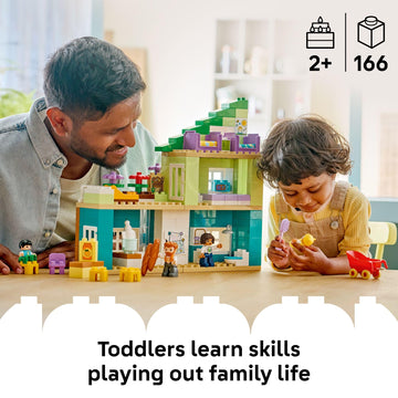 LEGO DUPLO Town 3 in 1 Modern Family House with Figures Building Toy - Learning Play Set for Toddler Boys & Girls, Ages 2+ - Fine Motor Skills Toys