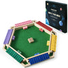 Vamslove Shut The Box Game for 6 Player with 12+4 Dice - Colorful 6 Sided Wooden Board Math Number Games for Kids Adults Families Party Club