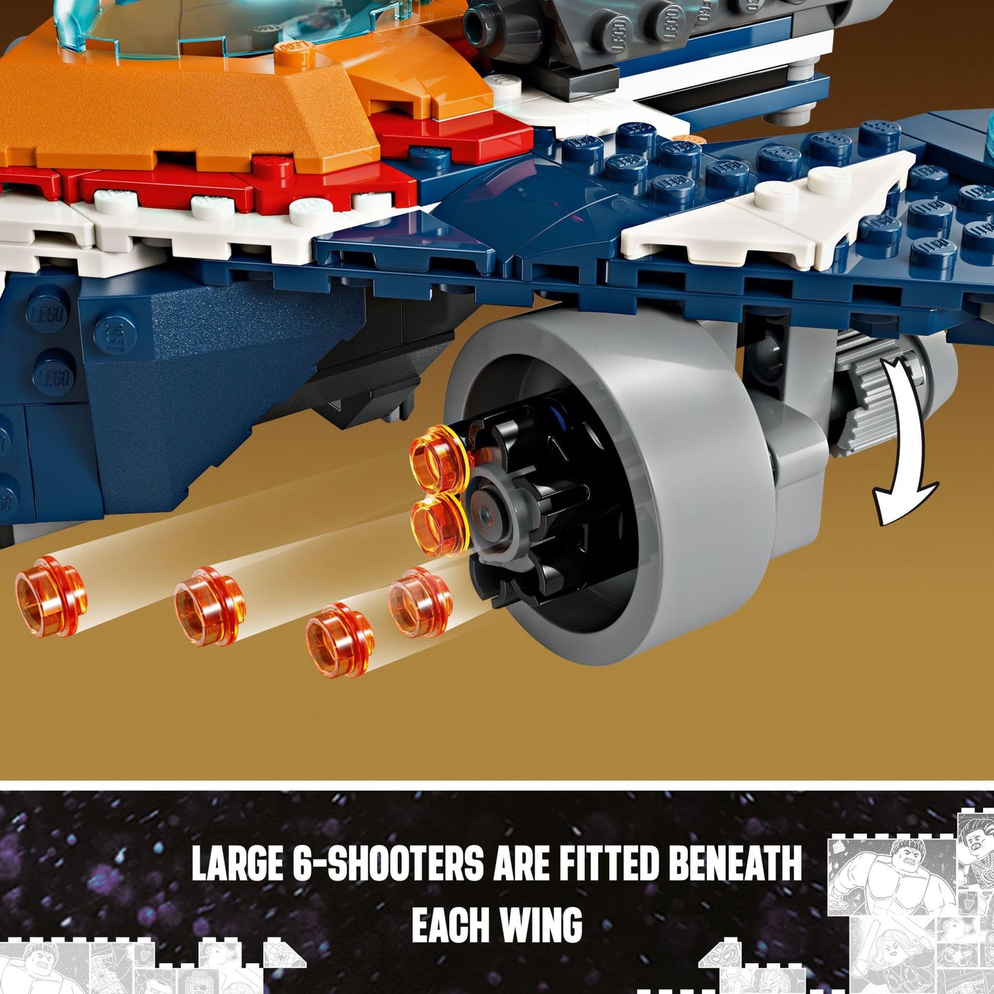 LEGO Marvel Rocket’s Warbird vs. Ronan, Buildable Super Hero Spaceship Toy for Kids, Guardians of The Galaxy Gift for Marvel Fans, Building Toy for
