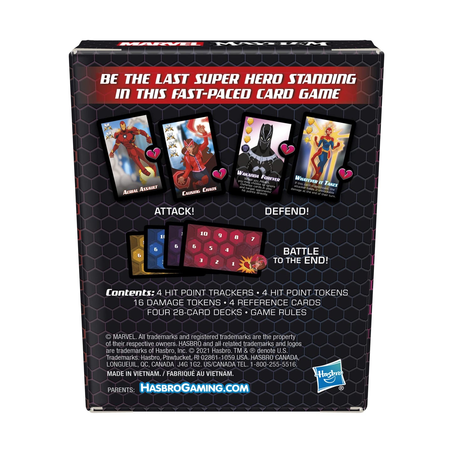 Hasbro Gaming Marvel Mayhem-Card Game, Featuring Super Heroes, Fun Game for Marvel Fans Ages 8+, Fast-Paced, Easy-to-Learn for 2-4 Players