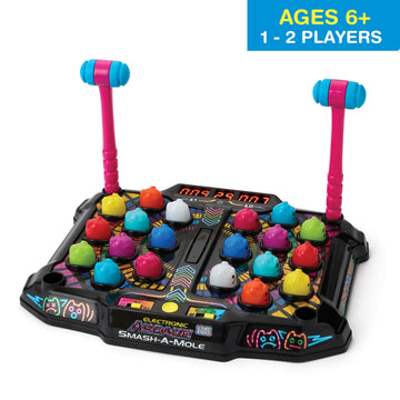 Game Zone Smash-A-Mole - Electronic Arcade Game with Lights & Sounds - 4 Game Modes - Ages 6+