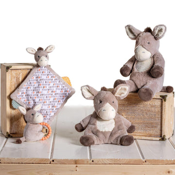 Mary Meyer Lovey Stuffed Animal Security Blanket Plush Soft Snuggle Toy, 9 x 9-Inches, Dusty Donkey
