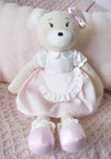 Inspired by Jewel Clover the Bear - Premium Plush Teddy (19”) | Gift-Ready Stuffed Animal with Tulle Skirt & Bow | Handmade Keepsake Doll for Kids
