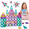 LAYVIC 60PCS Mini Magnetic Tiles Unicorn Toys for Girls Age 4-6, Travel Toys Magnet Tiles Magnetic Blocks, STEM Building Toys for Kids Ages 3 4 5 6 7