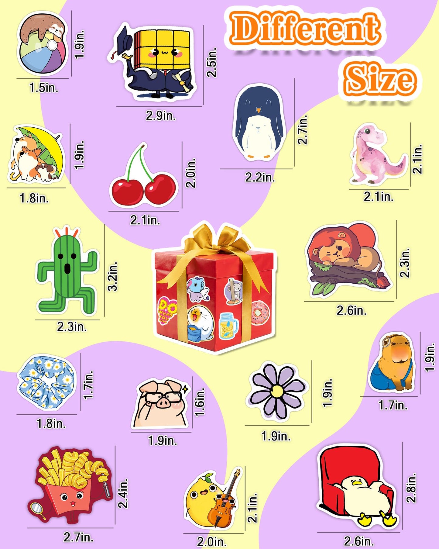 QKilisy 600PCS Cute Water Bottle Stickers for Kids Teens, Vinyl Waterproof Bulk Stickers for Kids Classroom, Cool Funny Sticker Packs for Boys Girls