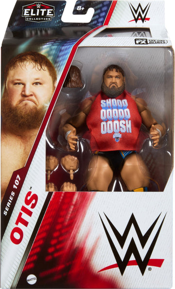 Mattel WWE Elite Action Figure & Accessories, Series #107 Otis 6-inch Collectible with 25 Articulation Points & Swappable Hands