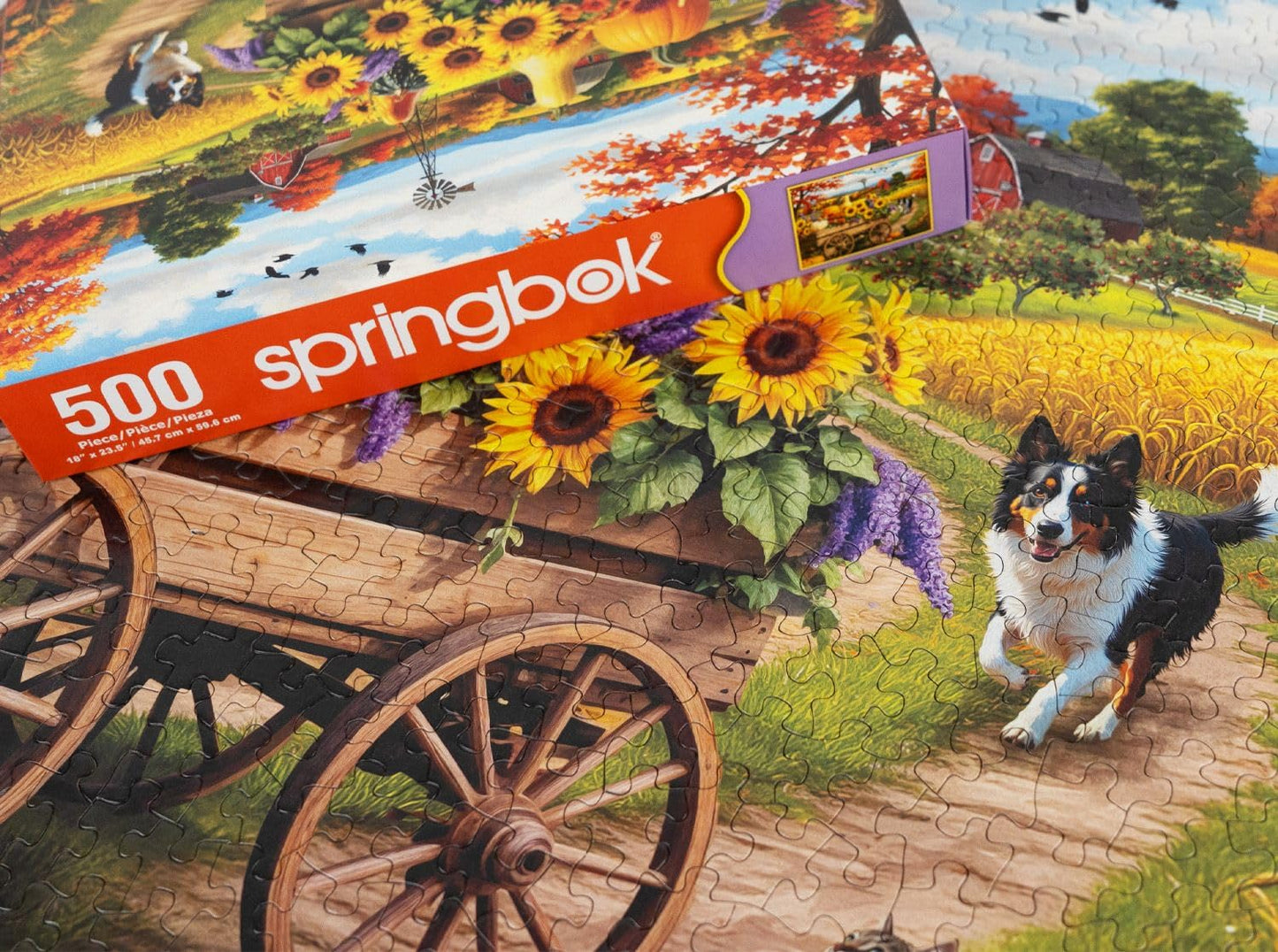 Springbok Fall Wagon Wonders 500 Piece Jigsaw Puzzle for Adults
