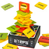 STEPS Wooden Board Games for Adults & Family - Color Stack Game for Game Night, Party & Travel Games, Unique Gift, Starter Pack