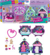 Polly Pocket Mini Toys, Holiday Stackable Compact Playset Bundle with Micro Doll, Accessories, Pet Animal, Travel Toy with Clip