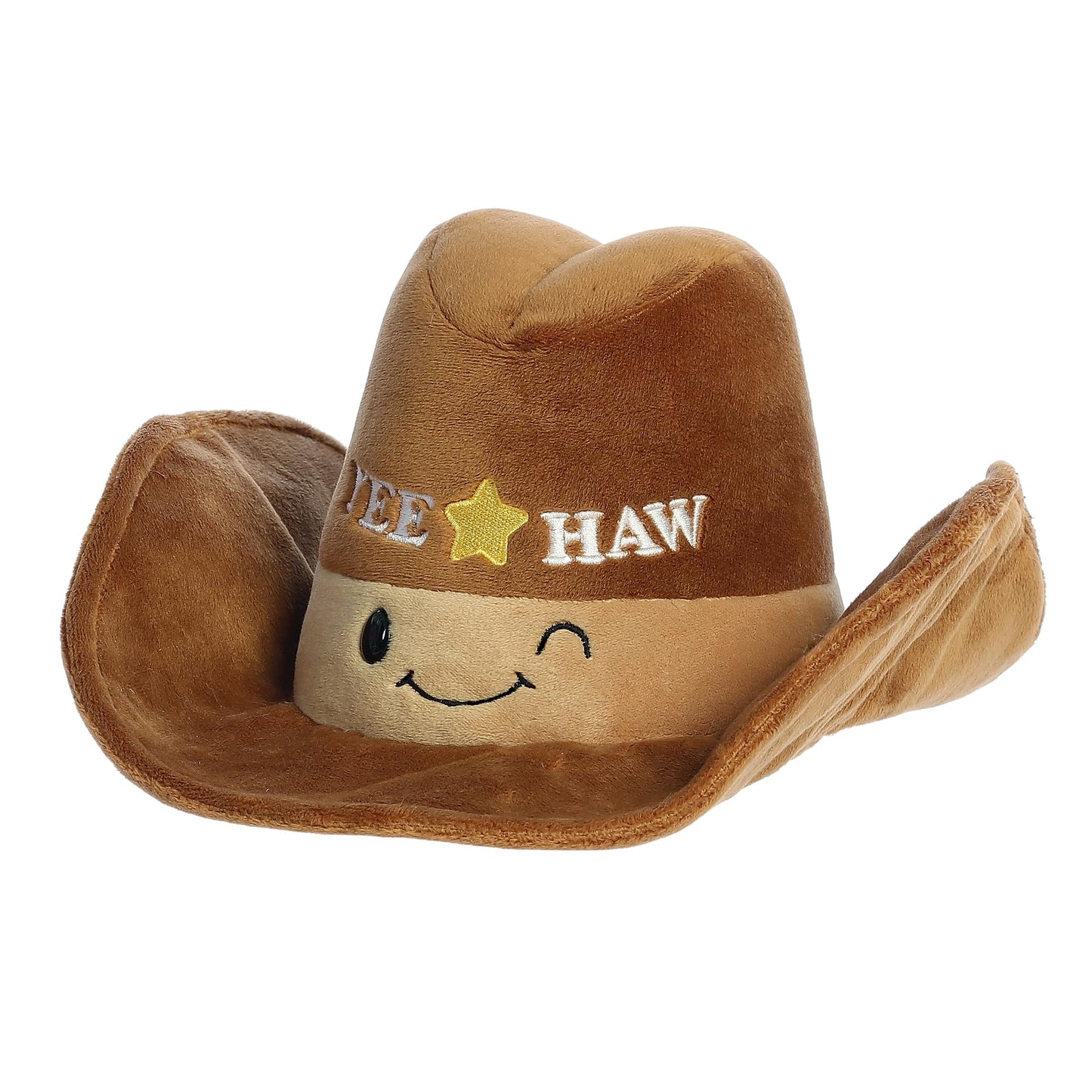 Aurora® Witty JUST Sayin'™ Yee Haw Cowboy Hat™ Stuffed Animal - Expressive Characters for Decorative Charm - Quirky Birthday Gifts for Kids and Adults
