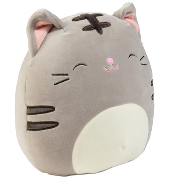 Squishmallows 8-Inch Tally The Grey Cat - Official Jazwares Plush - Collectible Soft & Squishy Kitty Stuffed Animal Toy - Add to Your Squad - Gift