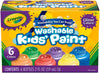 6-color Glitter Washable Kids Paint (Set of 6)