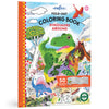 eeBoo: Dinosaurs Abound Fold-Out Coloring Book - 39" of Coloring Space, 50 Stickers, Screen-Free Activity for Kids Ages 3 and up