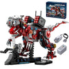 BOIQJSI Sci-Fi Mechanical T-Rex Building Blocks Set-Collectible Dinosaur Model with Movable Gears & Motor, Complete with Display Stand, Great Hobby