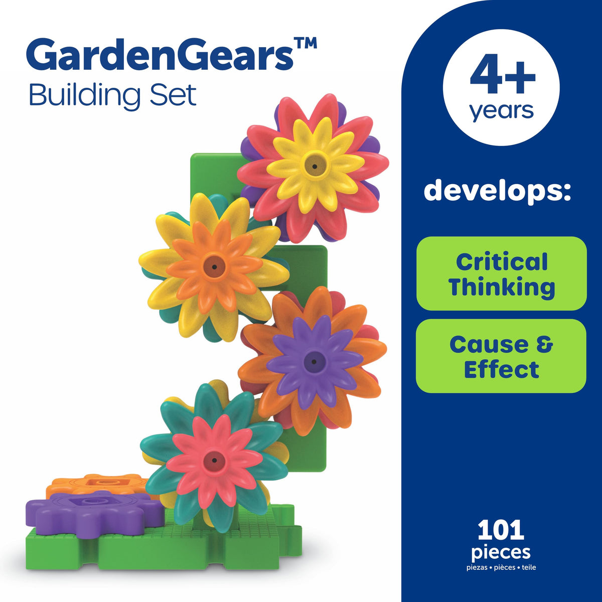 Learning Resources GardenGears Building Set - Hands-On Educational Construction & Engineering, Preschool STEM Building Sets, Toys for Kids,