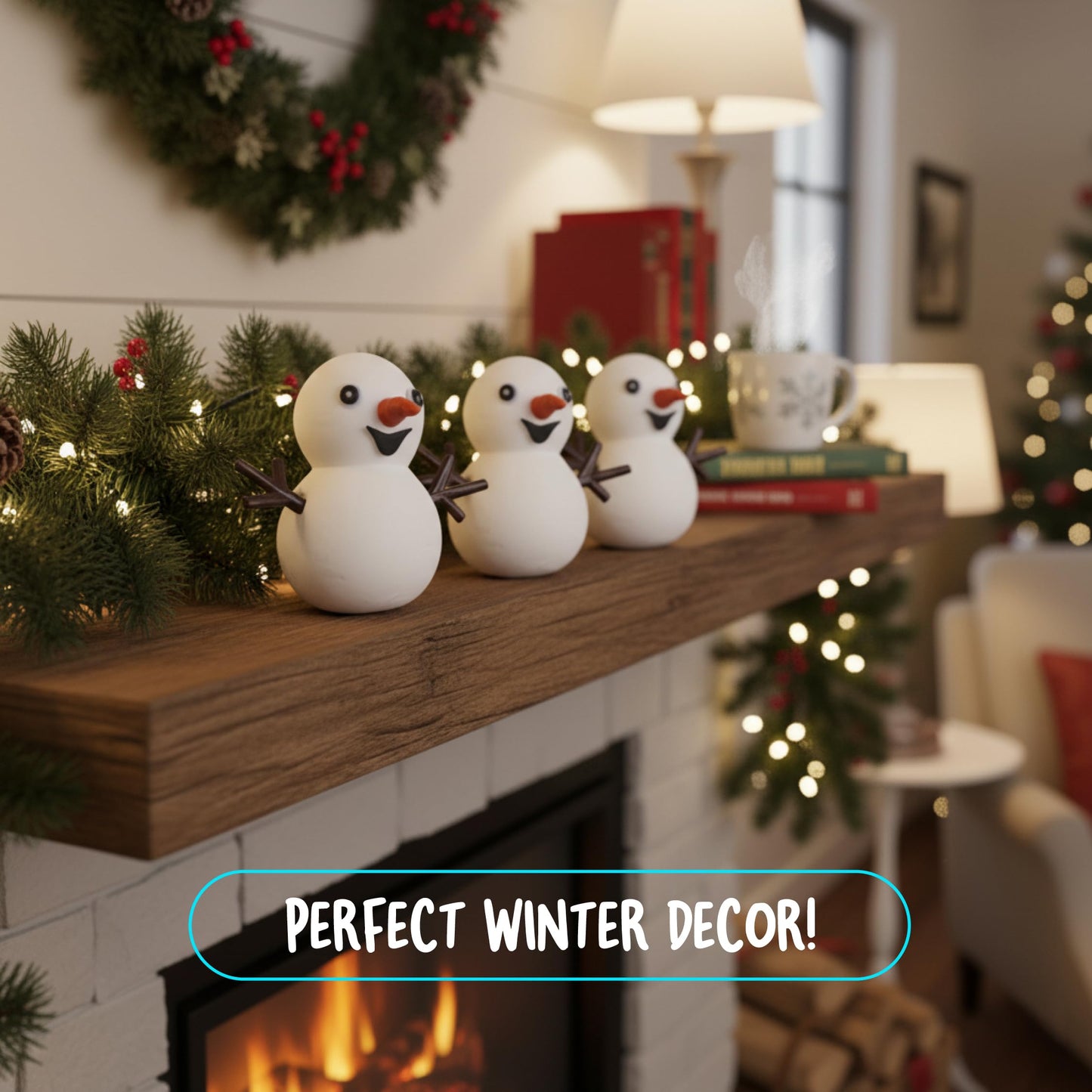 Dan&Darci Snowman Making Kit for Kids - Build a Snow Man Craft Kits for Girls, Boys, Toddlers Ages Kid Winter Christmas Crafts Activities Stocking