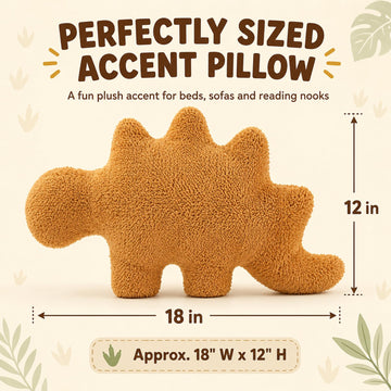 NXCHIZS Dino Nugget Pillow Plush, Funny Chicken Nugget Plushie Birthday Gift, Dino Decorative Throw Pillow for Kids Room Decor, Dinosaur Stuffed