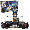 DC Comics Batman, Ultimate Transforming Batmobile Playset, 2-in-1 Playset with Exclusive Figure and Glider, Lights, Sounds, Kids Toys for Boys