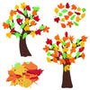EIRMEON 2 Pack Fall Tree of Thanks Craft Kit,DIY Felt Fall Tree Board Foam with 120 Pieces Autumn Maple Leaf Stickers Self Adhesive Gifts