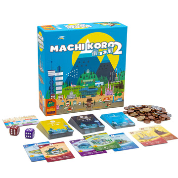 Machi Koro 2 Board Game - New Adventures Await in Your Quirky City! Fast-Paced Dice Rolling Strategy Game for Kids and Adults, Ages 10+, 2-5 Players