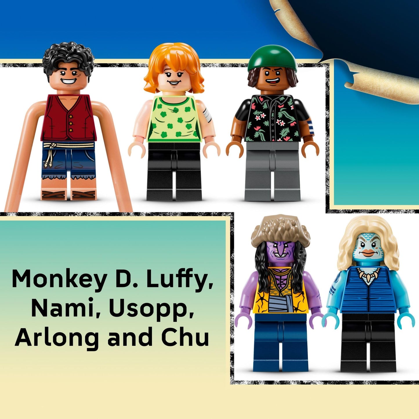 LEGO ONE PIECE Battle at Arlong Park Building Blocks - Pretend Play Building Toy for Boys & Girls, Ages 9+ - 5 Straw Hat Pirates Toy Figures & Playset