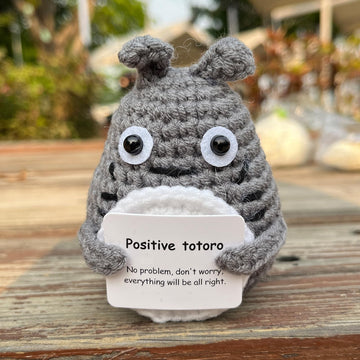 PLWalker Emotional Support Totoro Animals Gifts for Men Women, Positive Crochet Crocheted Totoro Plush Plushies Home Decor