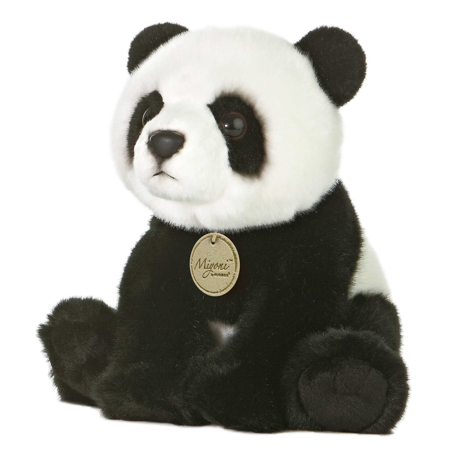 Aurora® Realistic Miyoni® Panda Stuffed Animal - Lifelike Details Make a Cherished Companion - Perfect for Decorating Bedrooms or Classrooms - Black