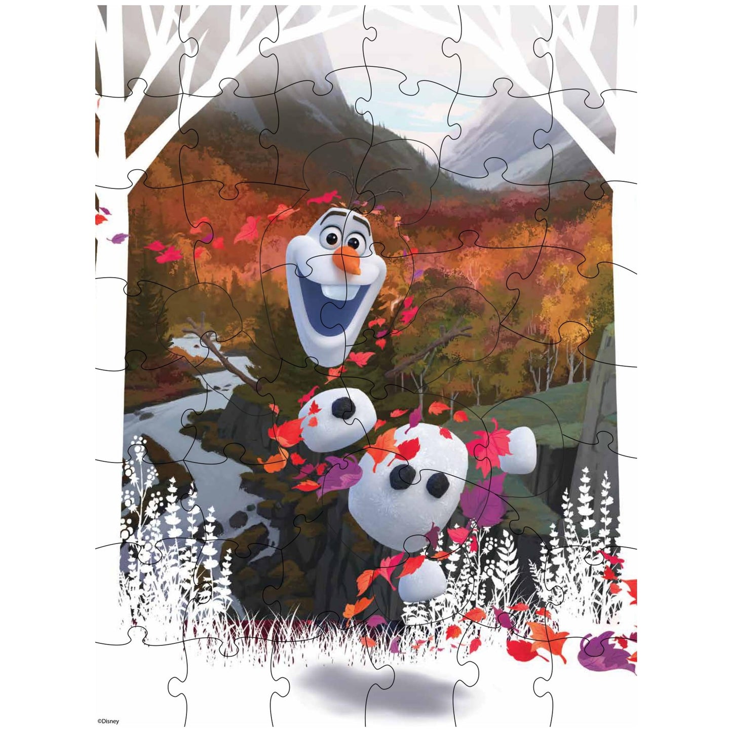 Frozen Games Disney Frozen 2 48-Piece Surprise Puzzle in Plastic Gem-Shaped Storage Case