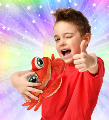 DolliBu Plush Buddies Red Crab Stuffed Animal Plush Toy - 10 Inches