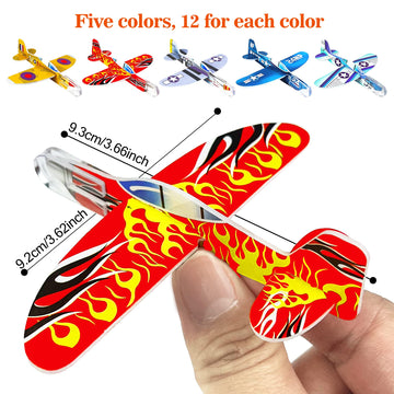 XIPEGPA 60 PCS Glider Planes Bulk Airplane Gliders Toy for Kids Paper Airplane Toys Set for Birthday Party Favor Goodie Bag Stuffers Classroom Prizes