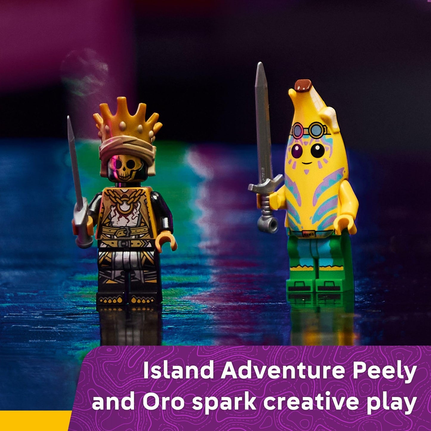 LEGO Fortnite Klombo Kids Toy - Fortnite Action Figure with Peely and Oro Minifigures - Pretend Play and Building Toy for Girls and Boys 10+ - Gift