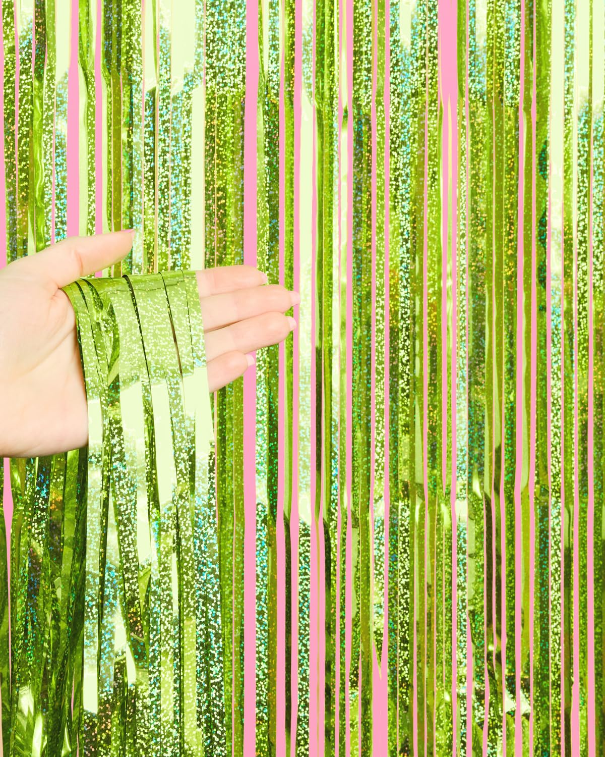 xo, Fetti 2pk Lime Green Foil Curtain | Last Pickle Bachelorette, Margarita