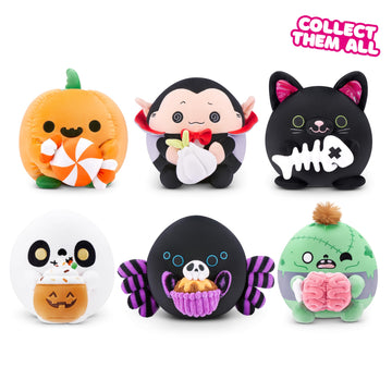 Snackles Halloween Series 1 8-inch Plush (Shadow) by ZURU, Plush with Snack Accessory