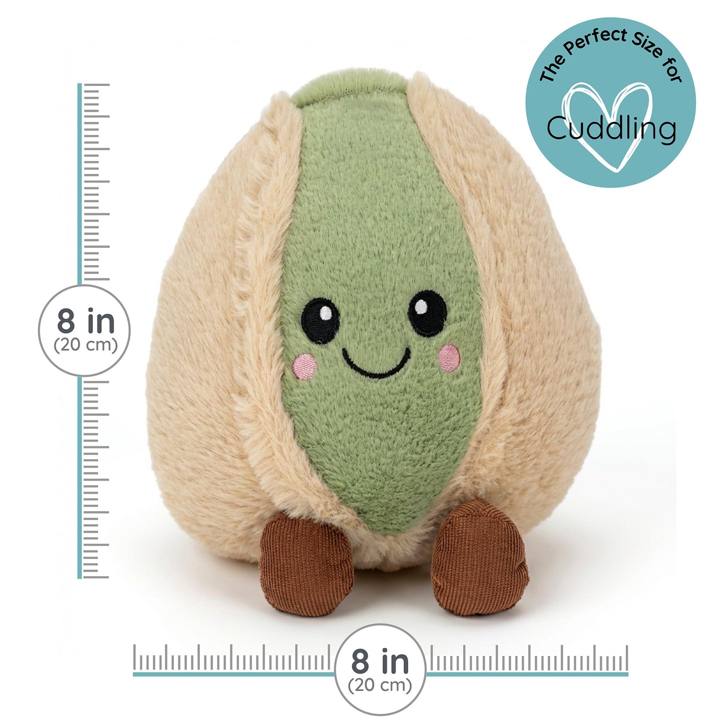 Warm Pals Pablo Pistachio - Microwavable & Weighted Plush Stuffed Animal - Heated Plushie for Warmth - Cute, Soft, Cozy Toy for Adults & Children