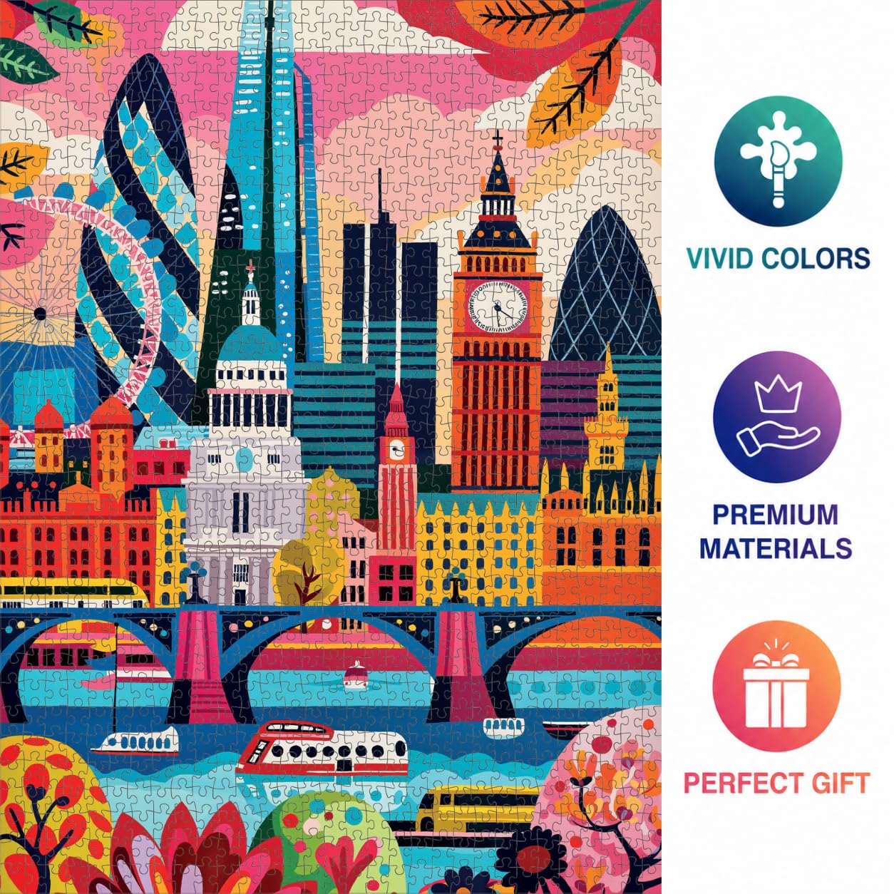 Cross & Glory | 1000 Piece Jigsaw Puzzles for Adults | Colourful London