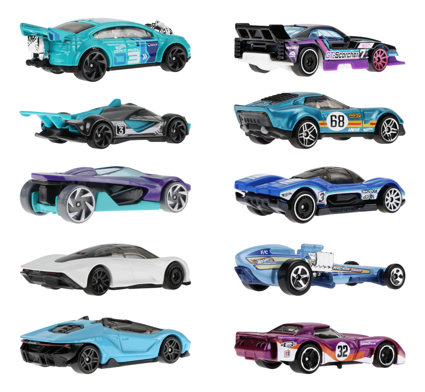 Hot Wheels 10-Pack of Toy Race Cars (Styles May Vary)