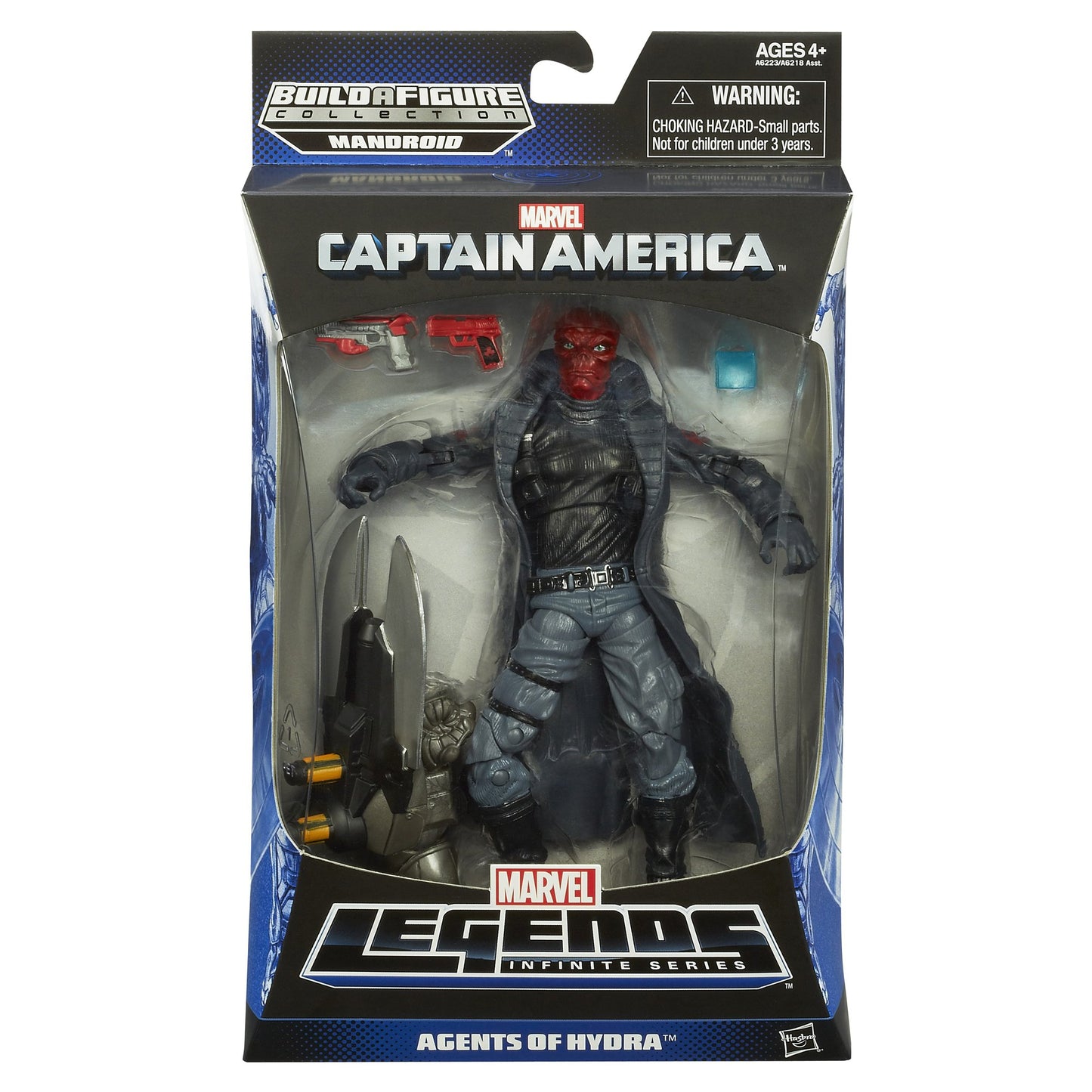 Captain America Marvel Legends Agents of Hydra Figure Red Skull, 6 Inch
